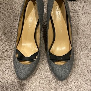 LC Lauren Conrad Grey Tweed Business Professional Stiletto Heels